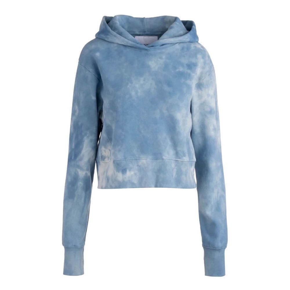 NWT Dannijo Indigo Tie Dye Cropped Hoodie Sweatshirt sz S $175‎ - Picture 3 of 3